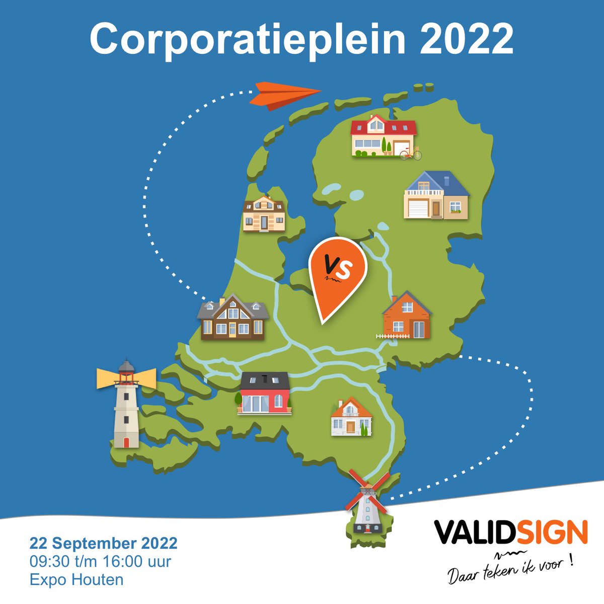 ValidSign's tweet photo. Op  22 september staat ValidSign op 'CorporatiePlein 2022'! 

Om alvast in de stemming te komen kunt u zich aanmelden voor het gratis webinar "Digitaal ondertekenen voor woningcorporaties": ✅https://t.co/qqOYzZg6Cf 

#digitaalondertekenen #ValidSign #daartekenikvoor https://t.co/k0IW9zXwKW