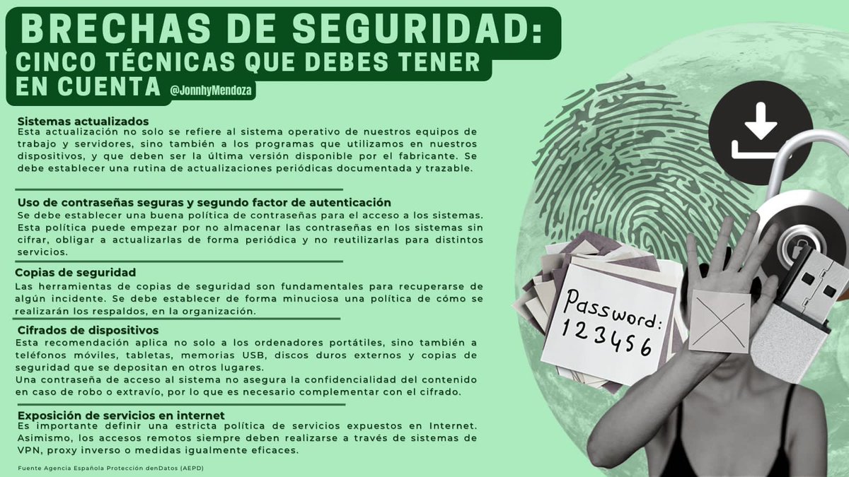 JonnhyMendoza's tweet photo. ⚡️Ningún sistema es infalible. Las brechas de seguridad se han vuelto una constante en nuestra vida. Es muy probable que nuestros #DatosPersonales hayan sido comprometidos en alguna de ellas. ¿Qué podemos hacer para reducir este riesgo? https://t.co/vGJPud5vgu
