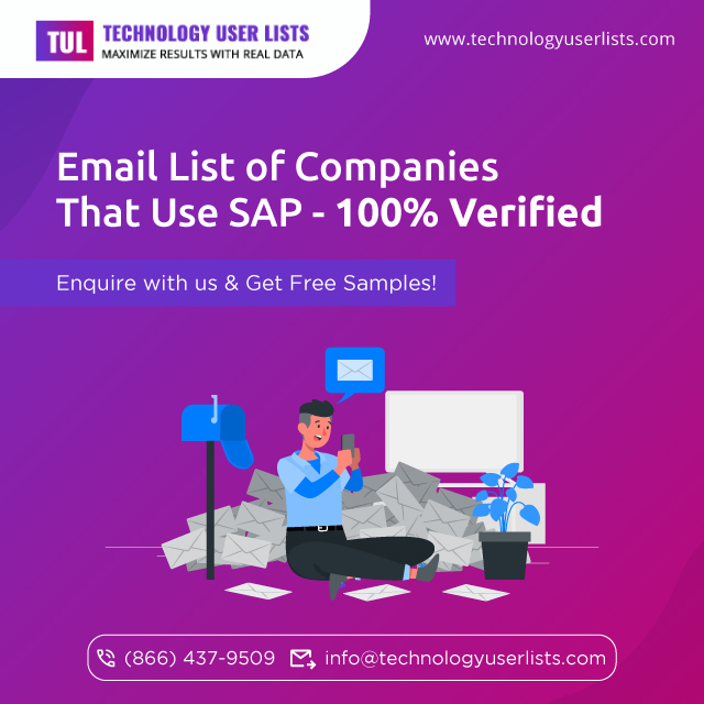 technologyusers's tweet image. #SAP Users Email Database – Brighten your Company’s Future with our Technology Users Email List
#SAPUsersList #B2B #B2BDatabase #TechnologyUserLists #b2bemaillist #SAPUsersEmailList
Contact Info : (866) 437-9509  , info@technologyuserlists.com
technologyuserlists.com/sap-users-list/