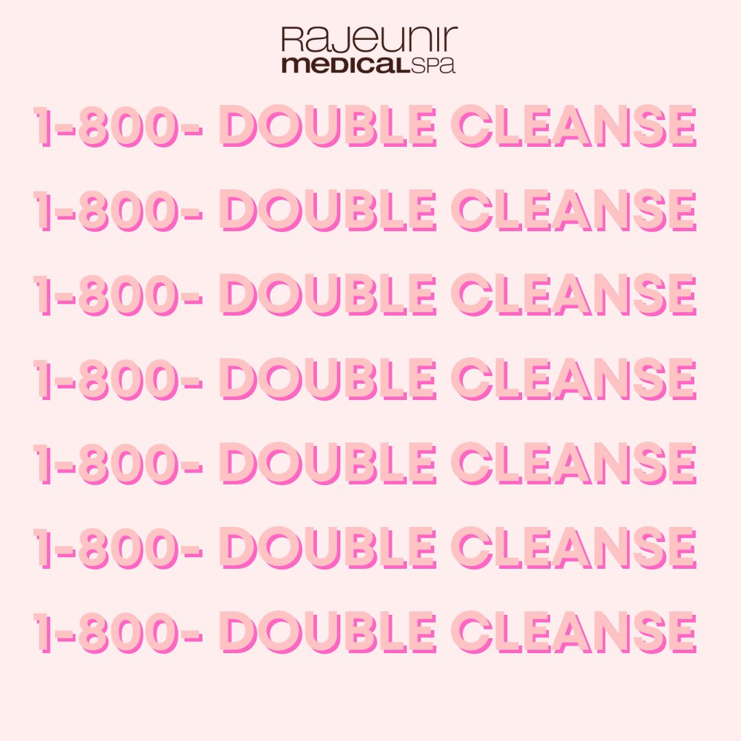 If  you want healthy glowing skin... always double cleanse. 😘

Don't know what cleanser to use? Stop in at any of our locations and one of our amazing aestheticians will help you with your skin regimen.🙋‍♀️
 #rmedspa #rajeunir #aesthetician #doublecleanse #iykyk #skincare #medispa