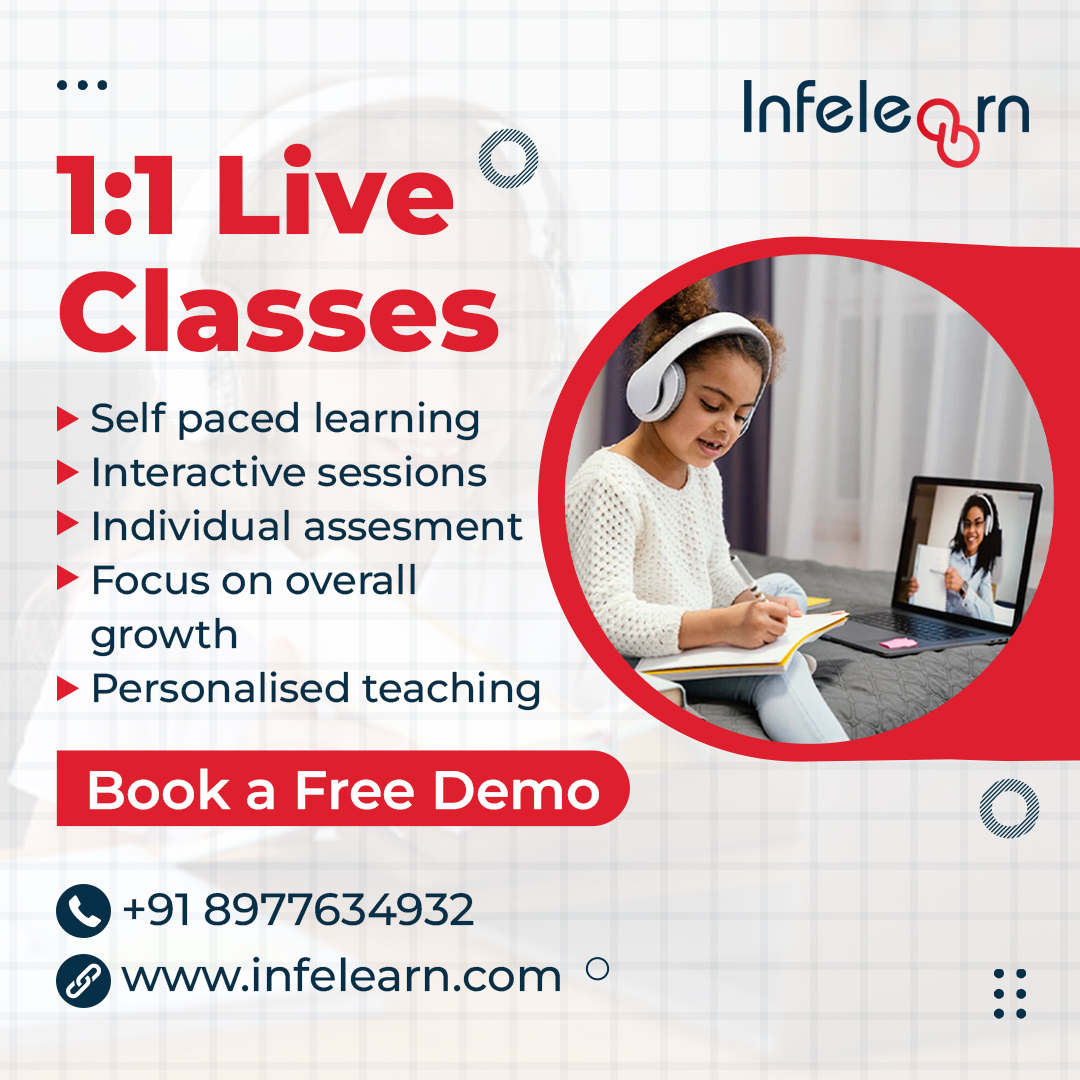 infelearn's tweet image. Come learn live! Infelearn offers personal, live 1 on 1 classes to cater to your child’s every need

🟢 Online Test Generators

🟢Real time doubt solving

🟢Customised Tests

For more details,📞8971911809
👉🏻Book a Free Demo Now👈🏻
#onlinecoach #online #onlinestudyclasses