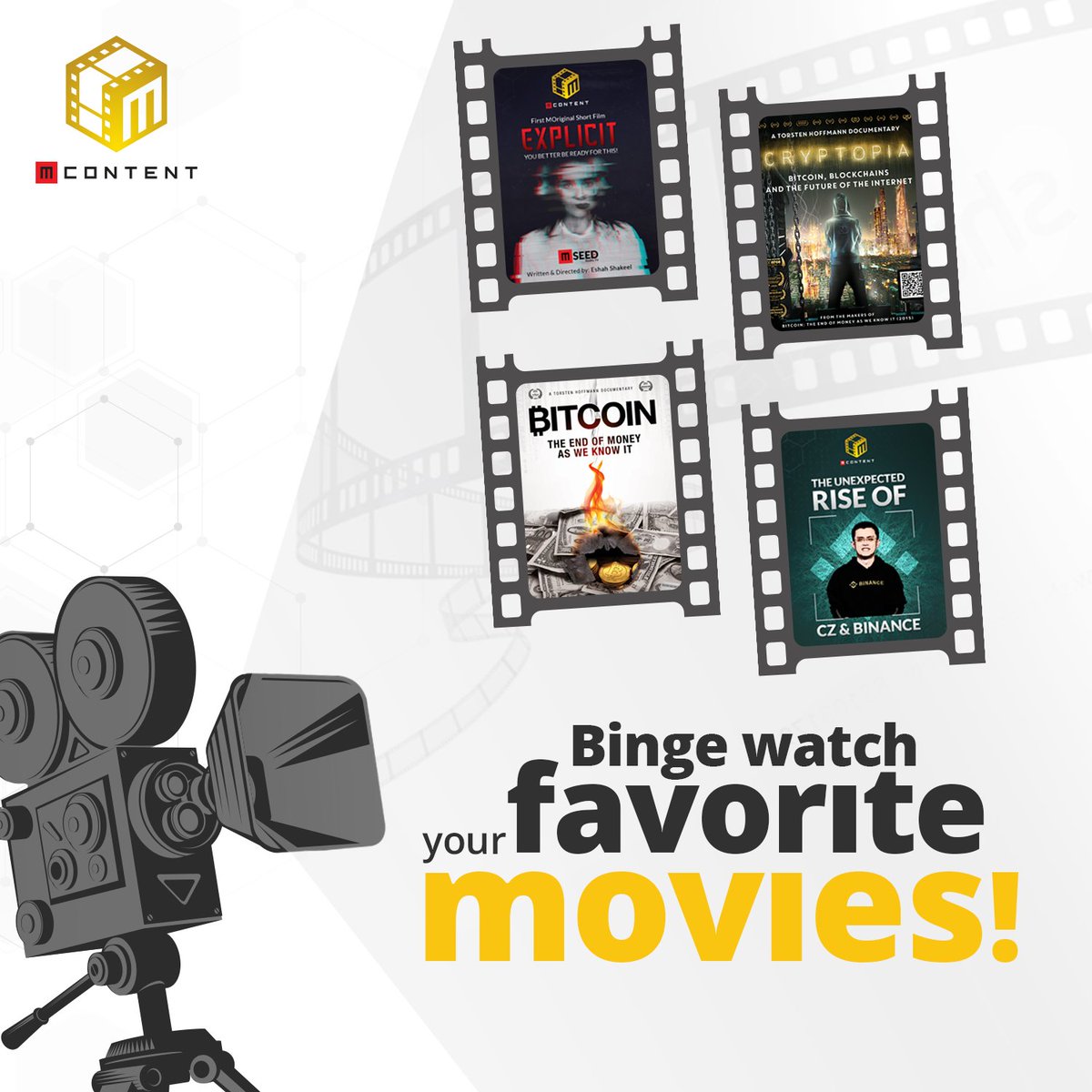 myco_io's tweet photo. Watching your favorite movies has now become a rewarding experience with MContentโs Watch2Earn. Every movie you watch earns you MContent Tokens.
Download now: https://t.co/FGGH38x4zK
#MContent #MContentApp #Watch2Earn #MContentTokens #ContentCreators #MBrowse #MOriginal #MSeed https://t.co/5HLqt4bWds