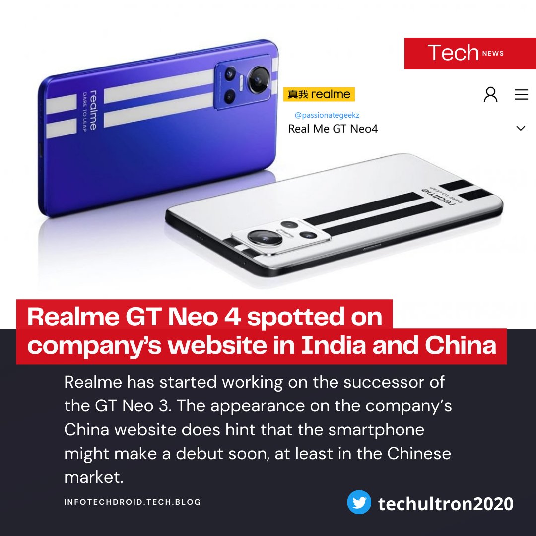 techdroid_web's tweet photo. #RealmeGTNeo4 let's see how it performs with #dimensity9000plus SoC
#mediatek #reamle https://t.co/AxgqVJ5FVK