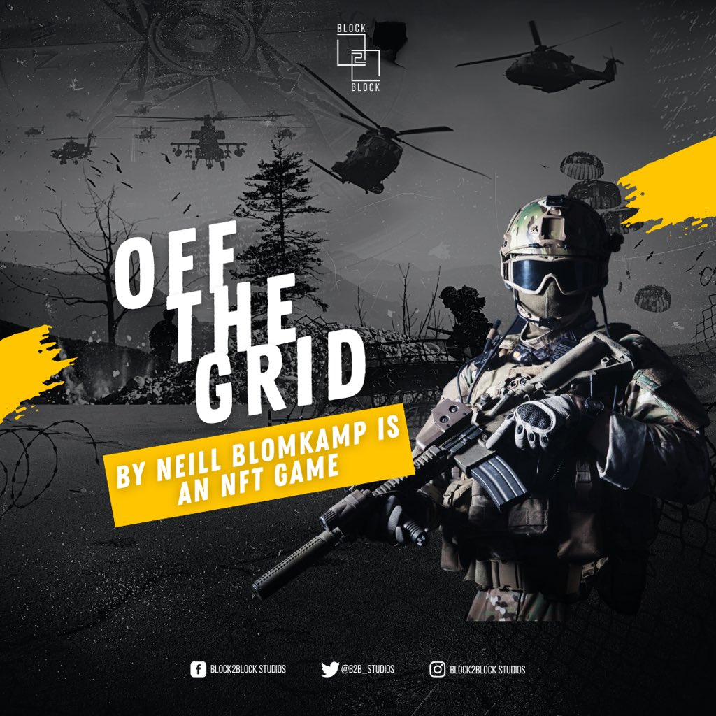 byebyemonks's tweet photo. #District9 director, #NeillBlomkamp is making a video game! And guess what? It’s an #NFT game called #OffTheGrid . It’s a free-to-play third-person shooter battle royale game from new developer #GunzillaGames . Are you guys as excited as we are? #Tweet your thoughts down below! https://t.co/Bsf7oq1vPM