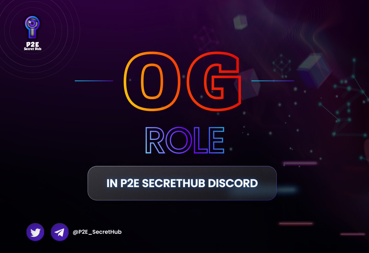 P2E_SecretHub's tweet photo. ⚡️⚡️We are very happy to announce the implementation of  OG Role on our server for the most active users!!!

😍Unique contests, regular #NFT drawls, and much more!

✅Be active, friendly, and lets deep dive into #P2E world!

🎉Details about OG role👇👇
https://t.co/QGDiOdr7O1 https://t.co/ZoqxPrwLYT