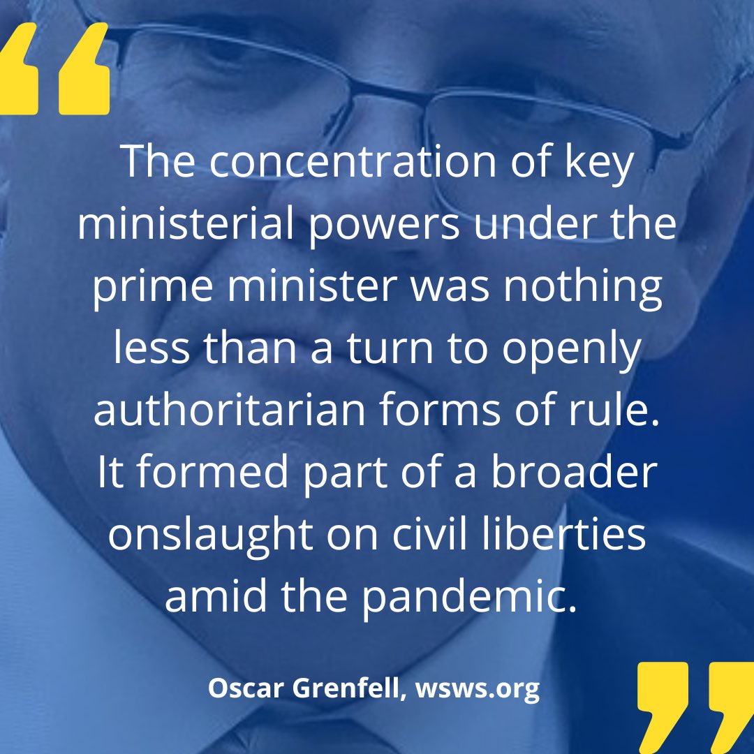 IysseA's tweet photo. The IYSSE is holding its meetings this week on the revelations surrounding former Prime Minister Scott Morrison’s secret assumption of several ministerial positions.
To discuss this and other critical issues, attend this week’s IYSSE meetings.
#MorrisonPowerGrab #auspol https://t.co/AxBeeuzShF