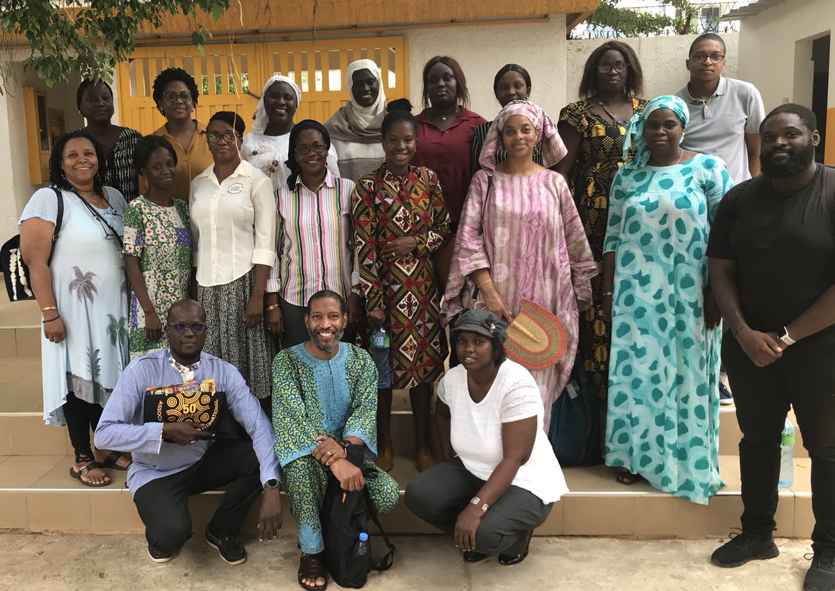 BMEF2020's tweet photo. Bam! The #BMEF helped to fund the #Gambia training by these two @MontessoriAMI #Trainers in the four person picture and the other picture features #PeterHesee #MontessoriTrainers giving PD to a room full of educators in #Senegal at #SABS! #ThisIsHowWeDoIt @AMIUSA @montwhitley https://t.co/ozFe4pJrTl