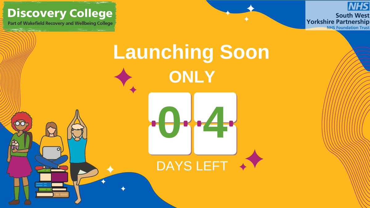 WF_RecoveryColl's tweet photo. 4 days to go... We will be open for enrolments in 4 days!!! 😎😎 @WF_RecoveryColl @allofusinmind @RecColCalKirk @the_barnsley https://t.co/9RhuCsLz9i