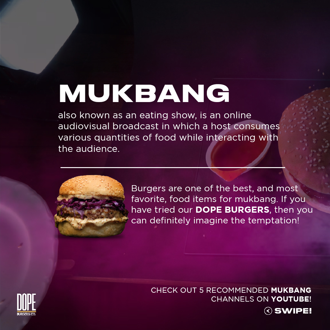 dopeburgerco's tweet photo. Have you ever imagined how tempting our Dope Burgers would be in a mukbang video? 🤤🥲 https://t.co/9sJcBUyhRj
