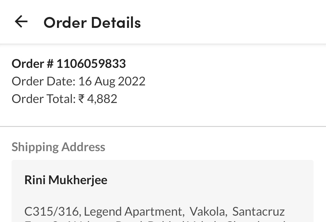 RiniMukherjee's tweet photo. @HomeCentreIndia Ordered 7 items from Home Centre. Only one item, a doormat, was delivered. Order and tracking details show the entire order has been delivered. Pls give my money back or deliver the rest of the missing items. https://t.co/K0u4sUx6Gh