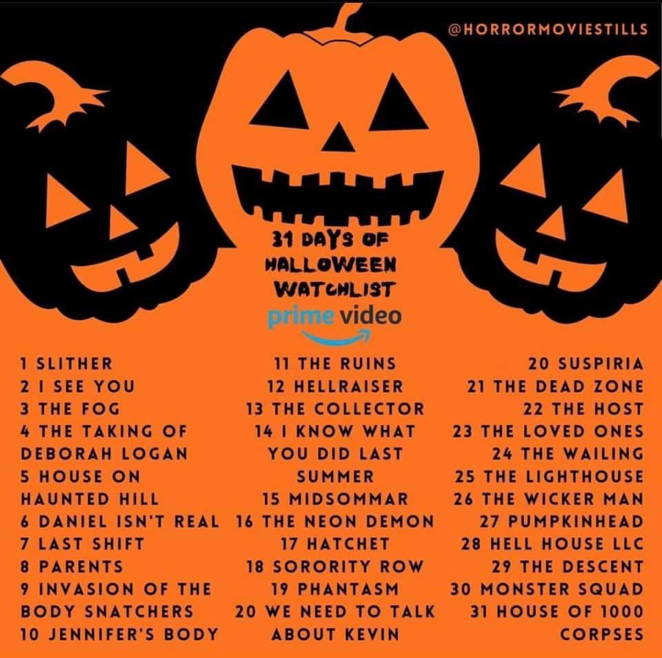 32 days if Halloween watch lists<3