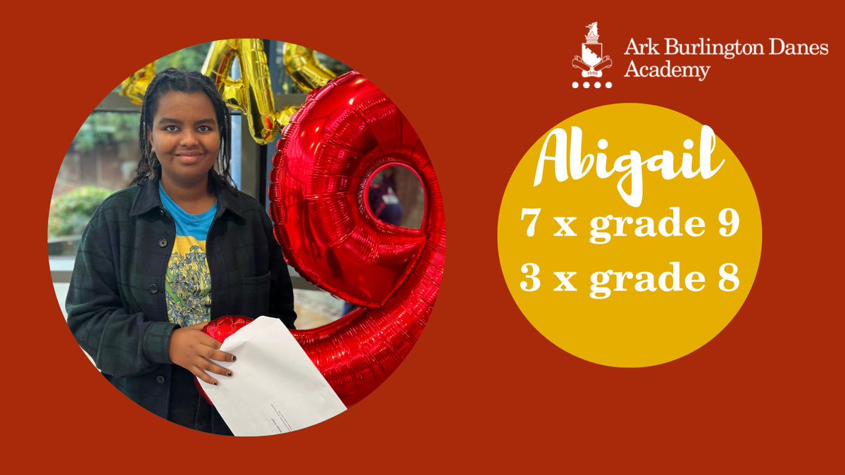 ArkBDA's tweet photo. So proud of Abigail for her fantastic grades💛
She'll be returning in September to study English, History and Maths. https://t.co/tu7Tf8It7M