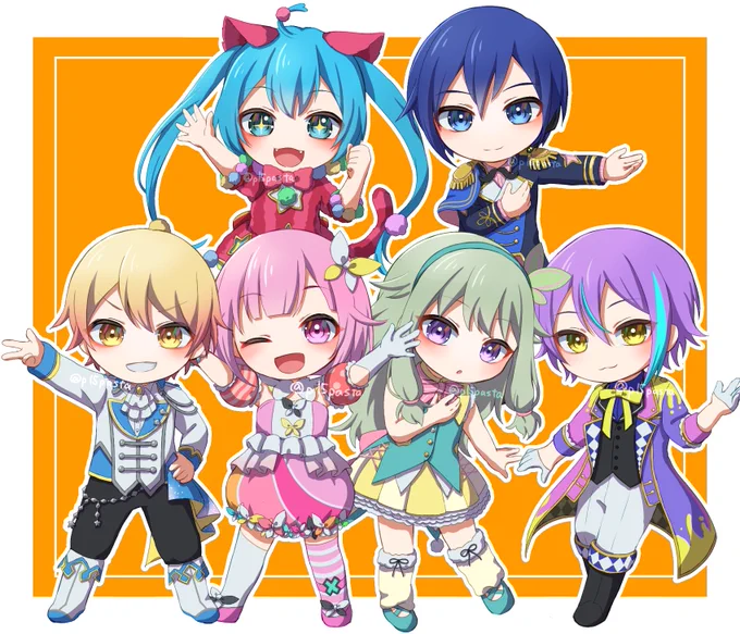 #prsk_FAワンダショちびキャラ並べてみた 