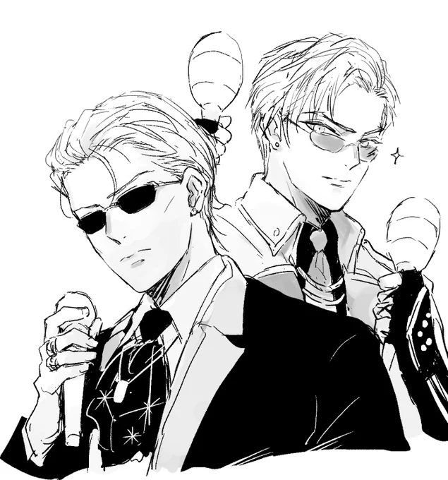 これは3年ほど前に描いていたかるすもさにわと近侍のちょもさん 