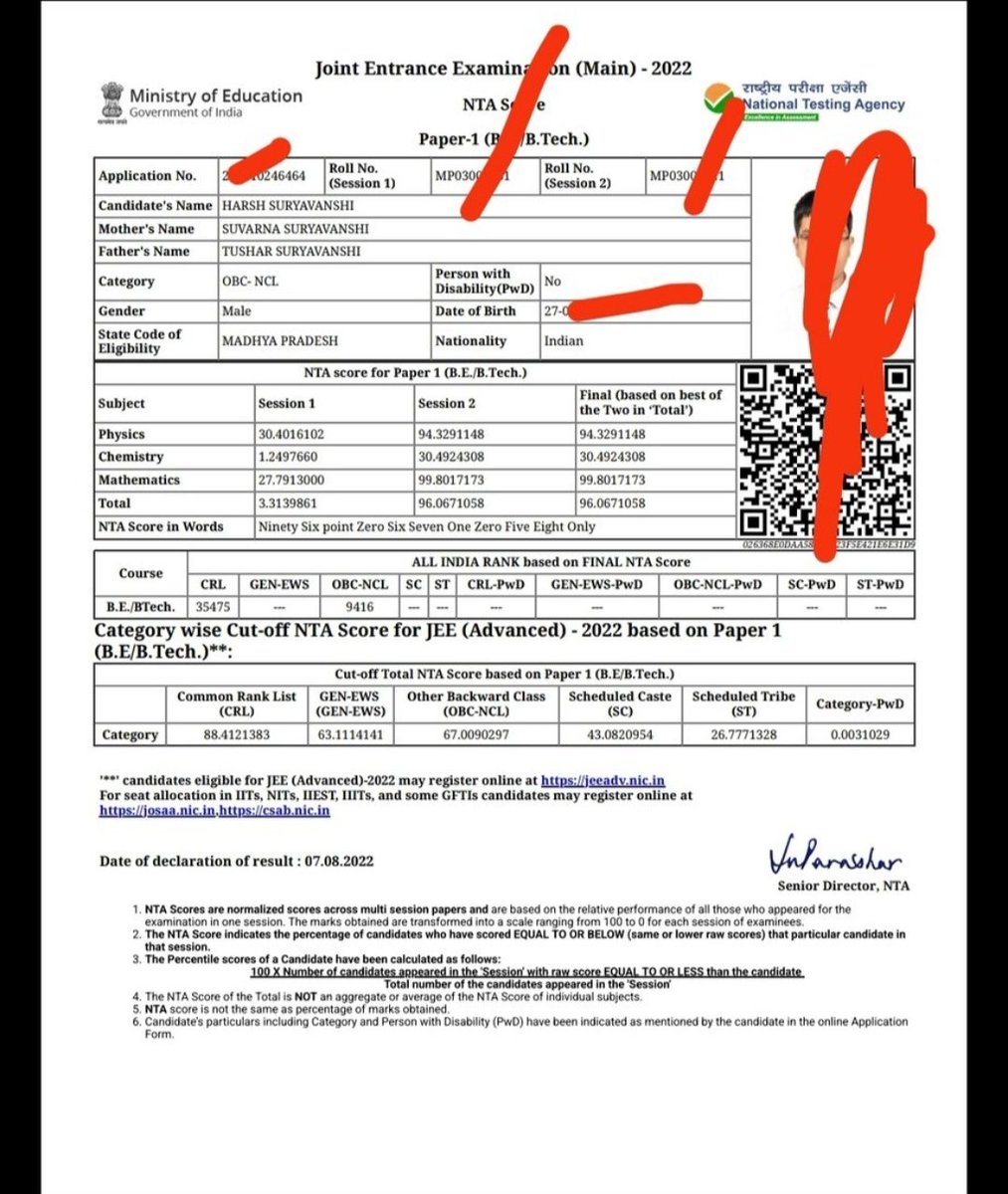 jaideva2662's tweet photo. #SCdoJusticeWithJEE 
Supreme Court से गुजारिश है बच्चों की परेशानी को देखकर ही बच्चों के हित में फैसला सुनाया जाए 

#JEEMains2022ExtraAttemptforall 
#JEEmains2022
#jeemainThirdAttemptForAll
@DG_NTA @PMOIndia @AdvMamtaSharma 
Scamer results..drastically improvement in 20 days. https://t.co/fZ6ukDFDHO