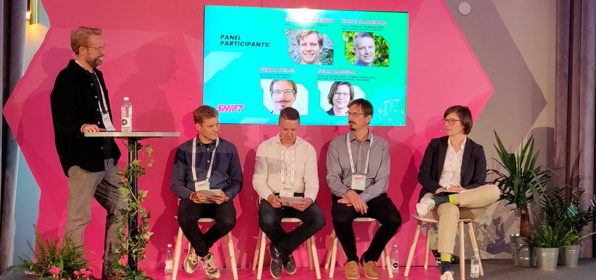 theshiftfi's tweet photo. Energy transition panel: Olli Lappalainen, @KalleSaarimaa, Pekka Peljo and Julia Badeda discussing climate and energy questions and the new solutions we have to tackle the prevailing issues.
#theshiftfi #futureofbusiness #future #technology #sustainability https://t.co/oM0rYWQyxP