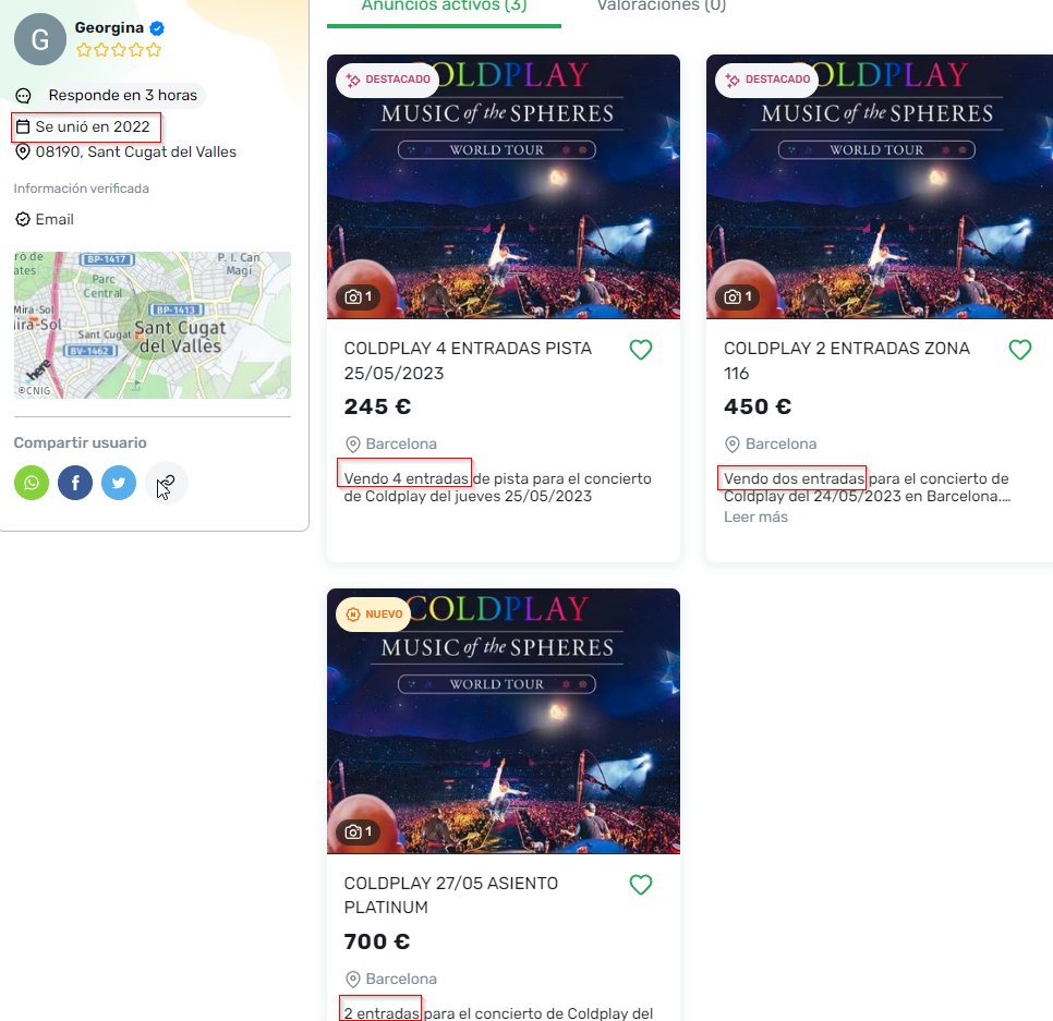 Concierto de <a href="/coldplay_es/">Coldplay ES</a> ponen las entradas sin DNI ni nada, pues pasa que colas de 500.000 usuarios y reventa de entradas antes incluso de que se vendan, otros como la pobre Georgina que en el último momento se ha arrepentido de comprar 8 entradas