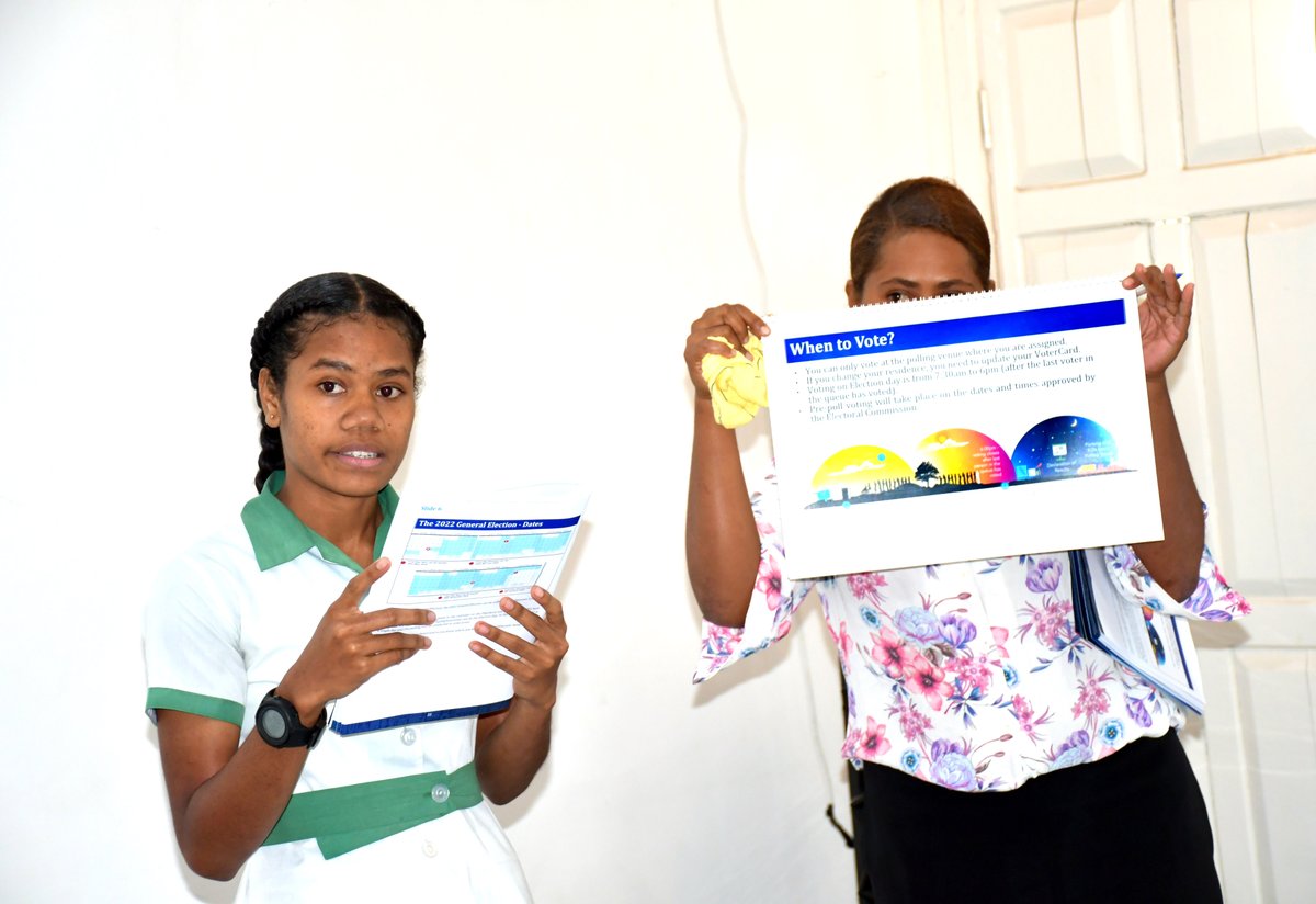 ului_joe's tweet photo. 🇫🇯#FijiElections2022 @UNDP_Pacific are proud to support this effort to build awareness of #youth  participation in civic &amp; political rights in the lead up to the #generalelections in #Fiji https://t.co/4pRdIdr7bF