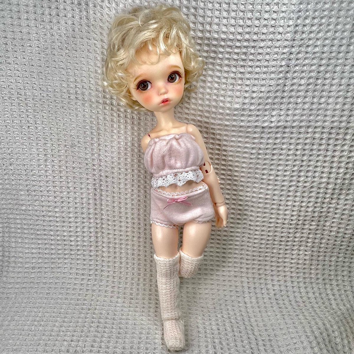 Plus1doll's tweet photo. Imda30サイズ、インナーウェア4点セットのオーダーです😊
おパンツって、作るのなかなか大変🙄
#imda #imda30 #imdacoco #imda服 #ドール服 https://t.co/yGE1FuUuPK