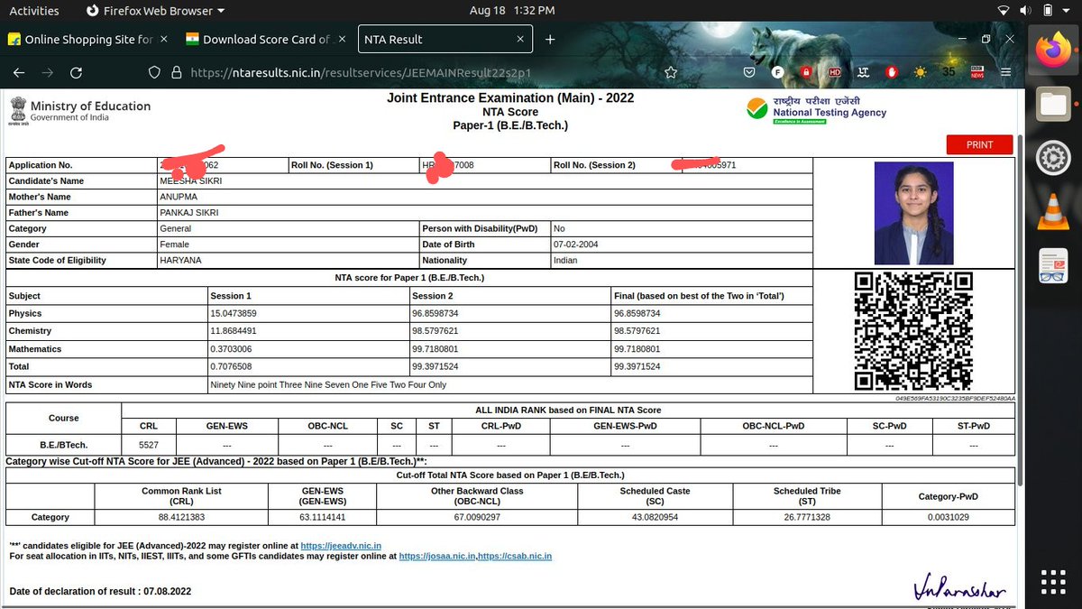 jaideva2662's tweet photo. #SCdoJusticeWithJEE 
Supreme Court से गुजारिश है बच्चों की परेशानी को देखकर ही बच्चों के हित में फैसला सुनाया जाए 

#JEEMains2022ExtraAttemptforall 
#JEEmains2022
#jeemainThirdAttemptForAll
@DG_NTA @PMOIndia @AdvMamtaSharma 
Scamer results..drastically improvement in 20 days. https://t.co/fZ6ukDFDHO