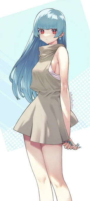 クーラを描かずに夏は終われないやろ #格ゲーキャラ描こうぜ 