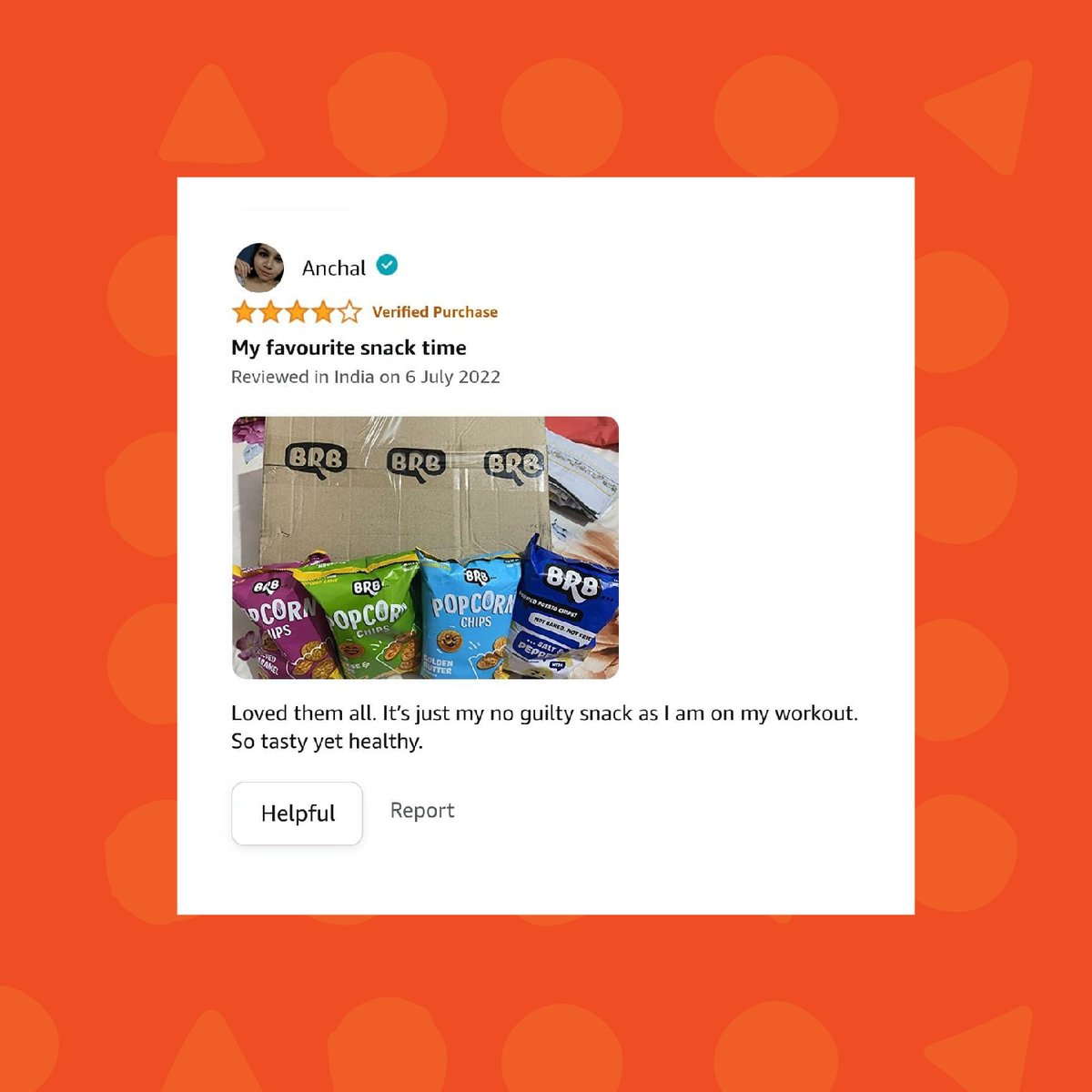 Feel_Like_BRB's tweet image. We’re all 🥰 🥰 🥰 today cos of all the love we’ve been getting lately! Shoutout to our #BRBSquad for crunching loud &amp;amp; proud 💪 and being all about that #NotBaked #NotFried life 🤩 Check our #PoppedChips and #PopcornChips at brbchips.com !