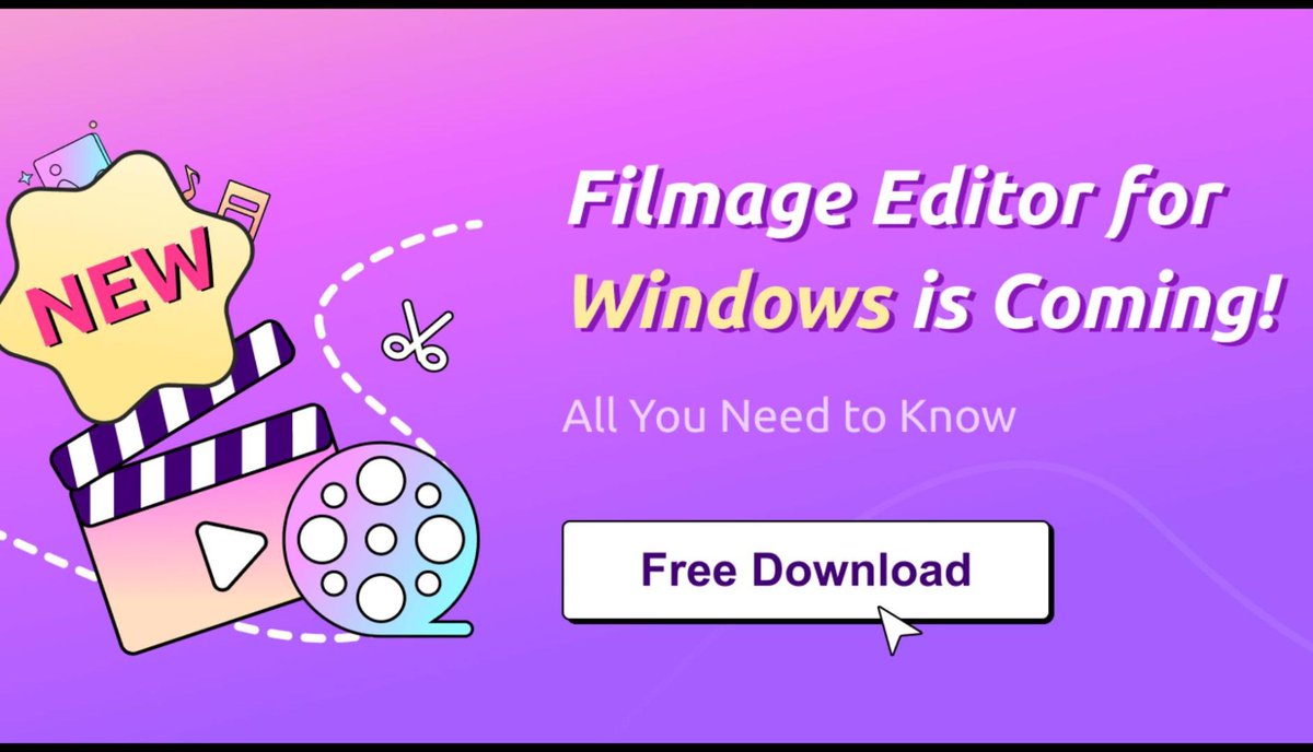 FilmageScreen's tweet photo. New Filmage Editor Windows is Here! 
If you are a Windows PC user and new to video editing, Filmage Editor for Windows would be a great choice for you.🥰
Free Download：https://t.co/VjSWQ4jsrm
https://t.co/poVJTTab0T https://t.co/sZUoQzcTIu
