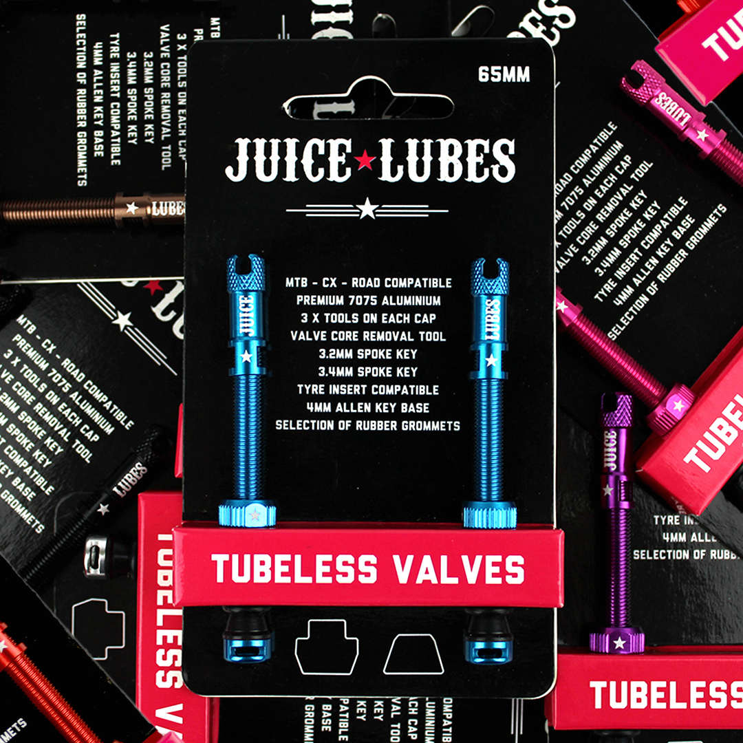 The new tubeless valves from @juicelubes are absolutely PACKED with features.

Head to your local bike shop and pick some up now.

#mtb #roadcycling #gravel #tubeless #tubelessready #tubelessvalves #puncture #puncturerepair #tubelesswheels #loveyourbike #bikelove #bikefixa