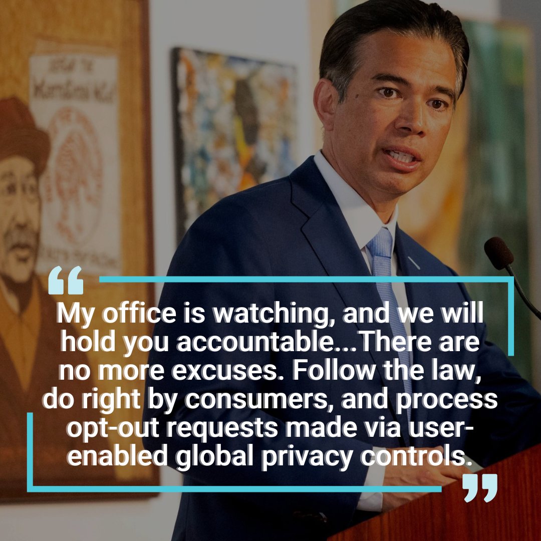 heartofprivacy's tweet photo. After announcing a $1.2 million settlement with Sephora Inc for violations of the #CCPA, California AG, Rob Bonta has a message: Do Right by Consumers

Assess your company’s CCPA compliance status and develop an action plan to manage ongoing #compliance:… https://t.co/w5nWhOPWqF