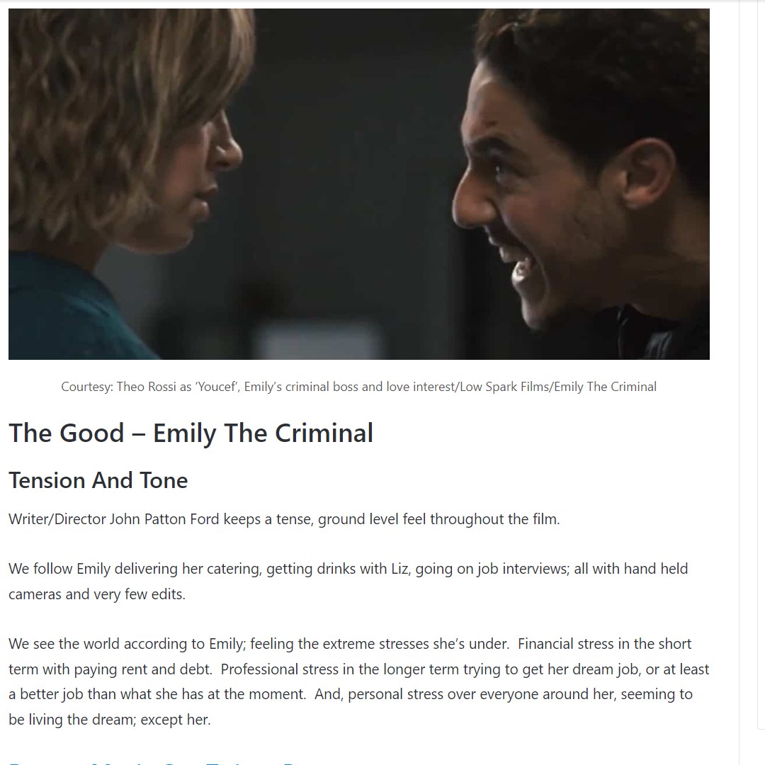dragonmovieguy's tweet photo. Check out my #EmilyTheCriminal #moviereview out on #ReviewNation.
Stars #AubreyPlaza #TheoRossi #MegalynEchikunwoke #GinaGerhson in the #IndieMovie about #StudentLoan #Debt amongst #Millennials. https://t.co/1VBVnV3NC2