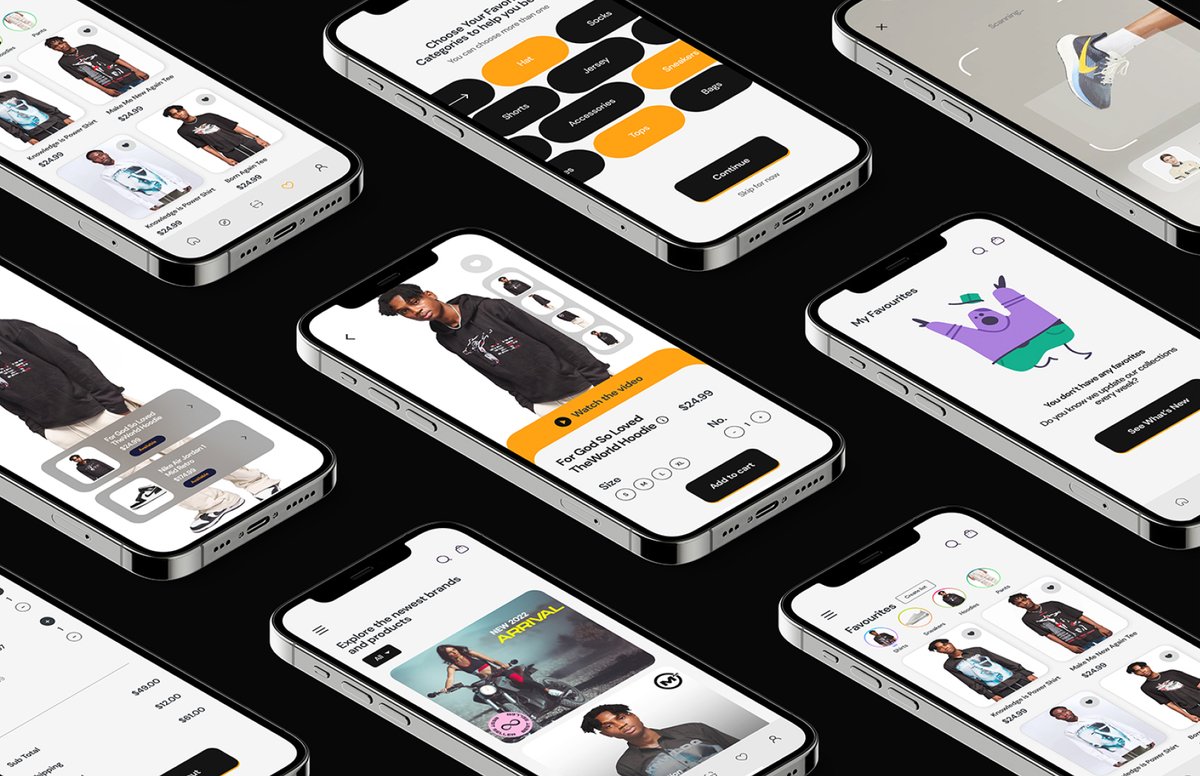 MajeekDaniel's tweet photo. I worked on a design concept for a pop-culture retail brand (@SpothingHQ).

One of the key features is the ability to snap/upload to scan for the names and availability of branded merch you see on social media or anywhere. 

Check out my mini case study: https://t.co/jCdQBLpr70 https://t.co/sUgelAGSfH