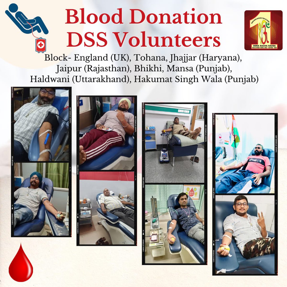 DSSNewsUpdates's tweet photo. #BloodDonation is a noble deed that can save up to 3 lives at once. #SaintDrMSG busted the myths and inspired millions to #donateblood and today the #DeraSachaSauda volunteers do it frequently for anyone in need. https://t.co/dhHJtu3Hp1