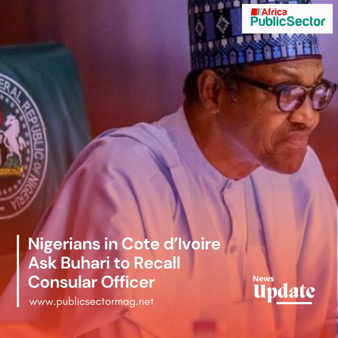 apublicsector's tweet photo. Nigerian community in Cote d’Ivoire has urged President Mohammadu Buhari to urgently recall the country’s Consular Officer in Abidjan, Mr. Damilola Abikoye, over alleged threat to diplomatic relations and abuse of office.
To read more visit https://t.co/kyNgSElo2D. https://t.co/BfhIjbsaVj