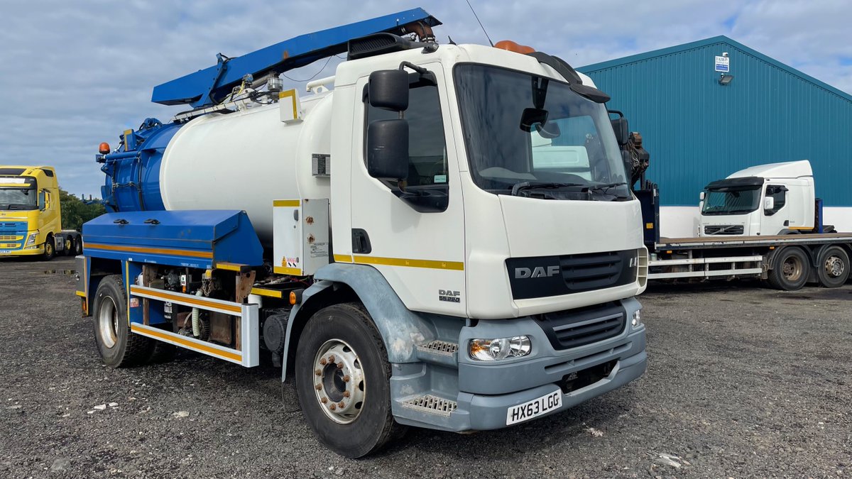 2013 (63) DAF LF55.220 4x2 gully sucker, day cab, manual gearbox, Whale tanker  8,183 litres, 254,323km, test tba