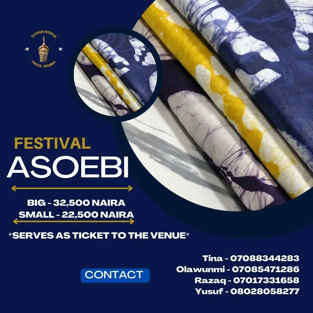 refinedng's tweet photo. Olokun festival is starting tomorrow.
Be the first to see our latest articles by subscribing to our newsletter at https://t.co/1xjiwIKWzX
#refinedng #refinednigerians #festivals #olokun #culture #tradition #nigerians #yoruba #yorubatribe #yorubavalues https://t.co/VNtFEOvB1l