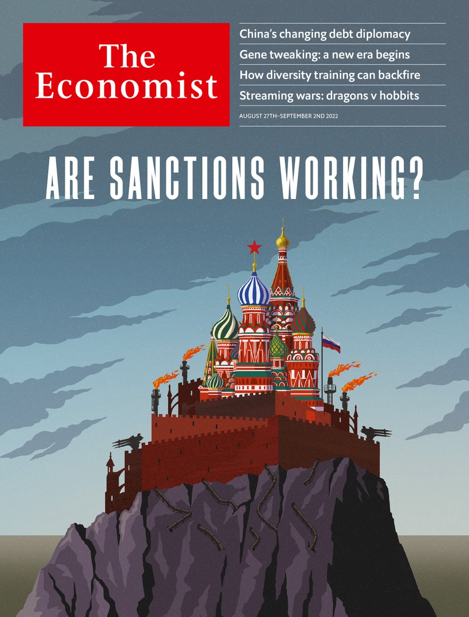 TheEconomist's tweet photo. The sanctions war against Russia is not going as well as expected. It turns out this weapon has flaws https://t.co/pprMeJmU70 https://t.co/jhdOOdIoMj