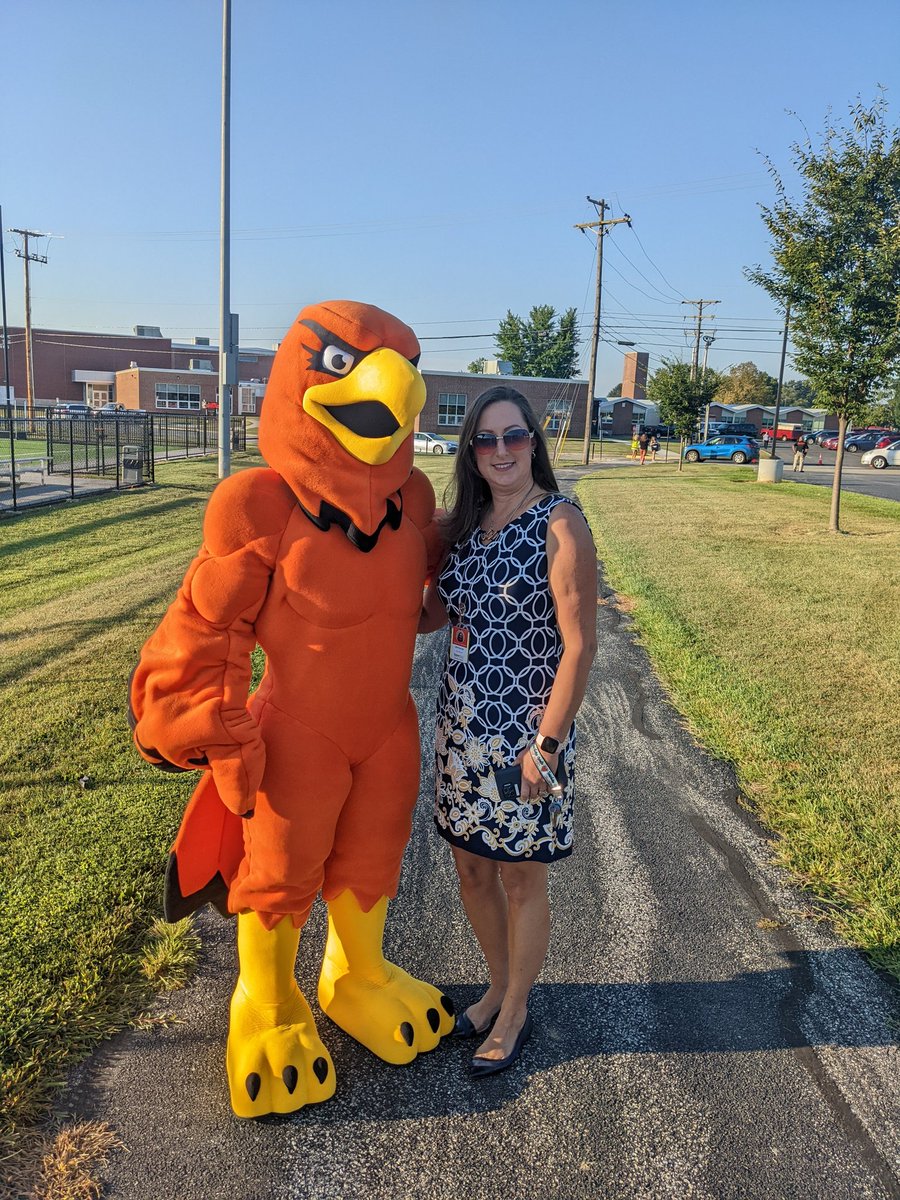Opening day at HPSD with our new Nighthawk Mascot!!! #hpsdawesome