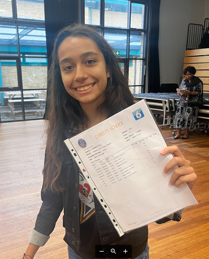 christs_school's tweet photo. There was delight and joy at Christ’s School this morning as students celebrated our best-ever set of GCSE results  #gcseresultsday2022 
https://t.co/aMibkoMVly https://t.co/4VMxoOEtpM
