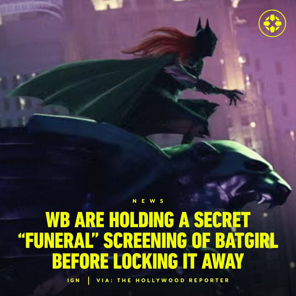 IGN's tweet photo. People who have worked on the cancelled Batgirl movie, including cast, crew, and executives, will be able to see the film before it likely gets locked away in a vault. https://t.co/dRROsMspFe https://t.co/g9i7zyxACY