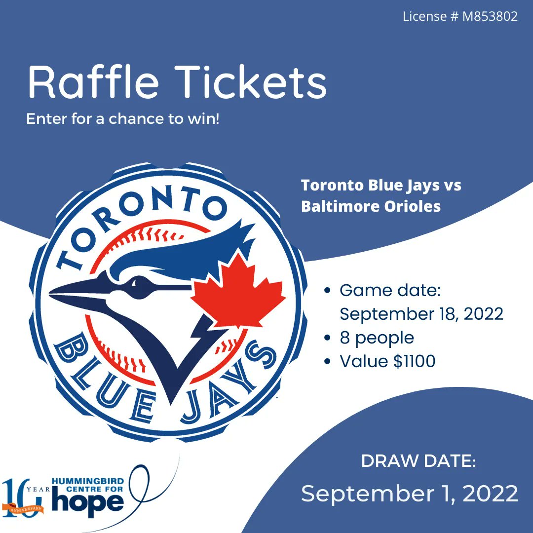 HummingbrdHope's tweet photo. One week left to enter the raffle draw to win Blue Jay tickets! Enter now at this link https://t.co/FiHXtubMq8 https://t.co/nQpJhSyrUt