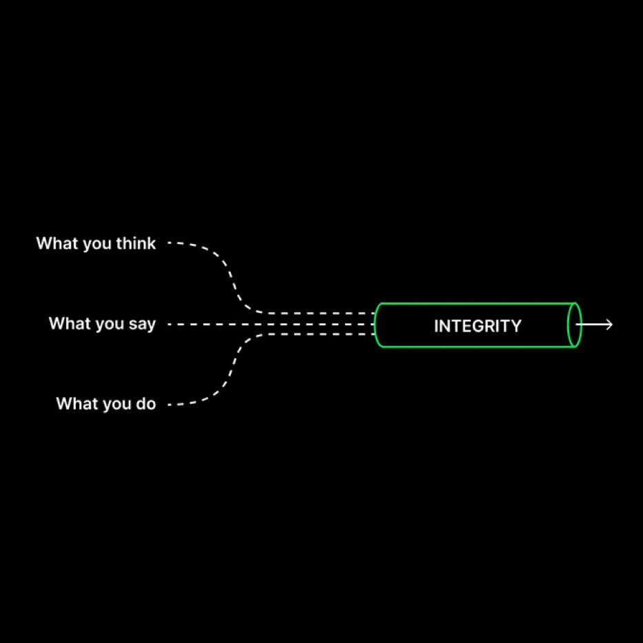 VisualGuide_'s tweet image. 11 visuals that will give you a valuable insight into life:

1. Integrity is what you think, say, and do.
