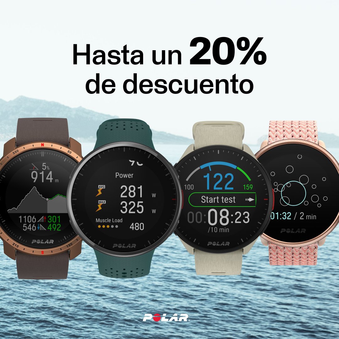 Aprovecha el descuento de hasta el 20% en productos Polar y disfruta tu vuelta al deporte al máximo <a href="/PolarSpain/">Polar Spain</a> 
Infórmate en <a href="/solucionesdepor/">SOLUCIONESDEPORTIVAS</a> 
#campañavueltaaldeportepolar #polargritxpro #polarpacer #polarvantagev2 #polarpacerpro