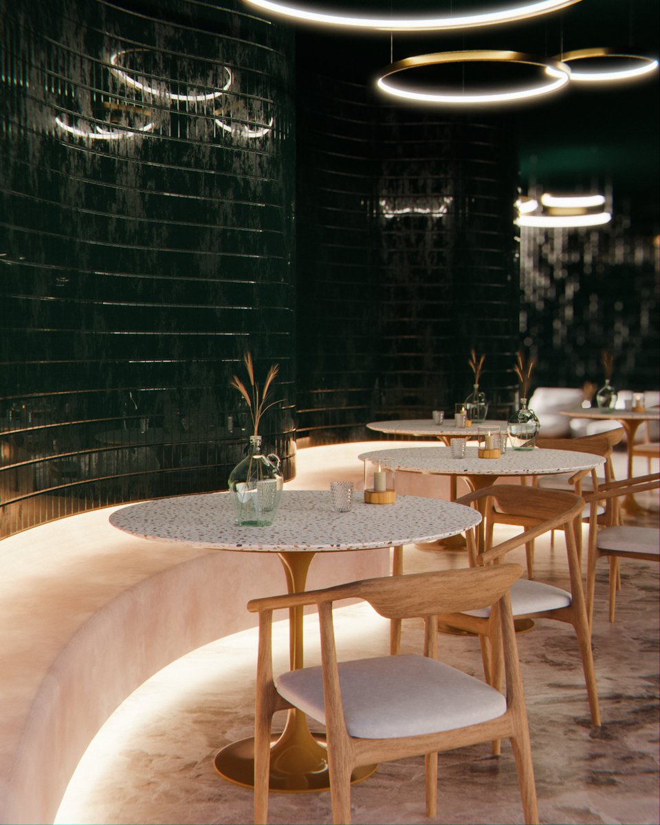 AlexSupaTramp's tweet photo. straight to curvy restaurant #3ddesign #architecture #blender https://t.co/QicT1q17X5