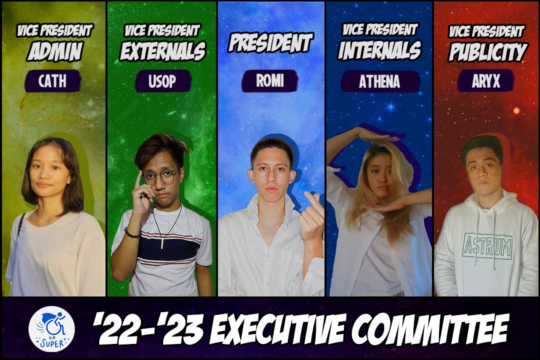 upsuper_'s tweet photo. 🚨May we have everyone's attention🚨

The UP Supporting PWDs through Exercise and Recreation (UP SUPER), proudly presents the new hero-leaders of the Executive Committee for A.Y. 2022-2023! https://t.co/HUHH2WhSdv