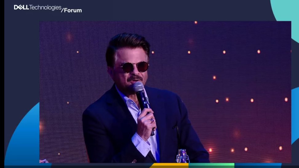 RadhakishnanM's tweet photo. Anil Kapoor at Dell #DellTechForum #DriveInnovationForward 
@DellTechIndia https://t.co/ebOrv7yKZK