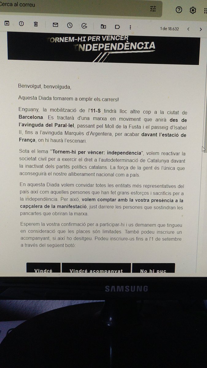 RAMONCASTELLS's tweet photo. Com a represaliat he sigut convidat un any més a fer el paperot.
I, com l'any passat, m'hi he negat per dignitat i principis. https://t.co/xXy2aiDAFH