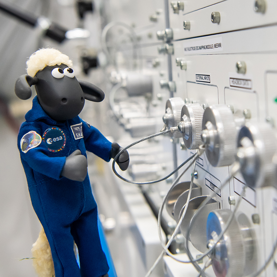 shaunthesheep's tweet photo. As well as having an out-of-this-world experience, astronauts have to monitor scientific experiments while they're in space. To prepare for his mission, Shaun was trained in a full-size mock-up of the Columbus lab in Cologne, Germany. Find out more here: https://t.co/2wpdfM4X8n https://t.co/MmWCaEHj4i
