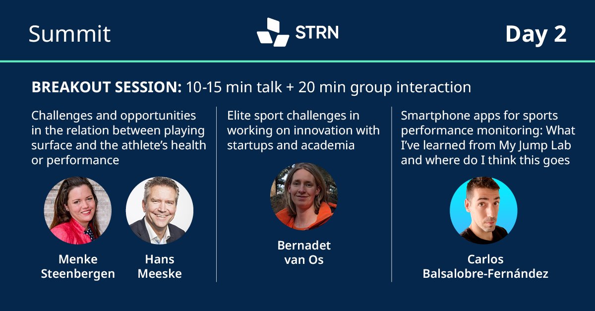 💡 GOAL: Collaboratively defining solutions or relevant actions to take in function of future innovation opportunities!

👥 GUESTS: <a href="/MYSteenbergen/">Menke Steenbergen</a> @HansMeeske <a href="/BernadetvanOs/">Bernadet van Os</a> @balsalobrephd 

#strnsummit #summit #strn #strnsummit2022 #sportstech #sportscience #networking