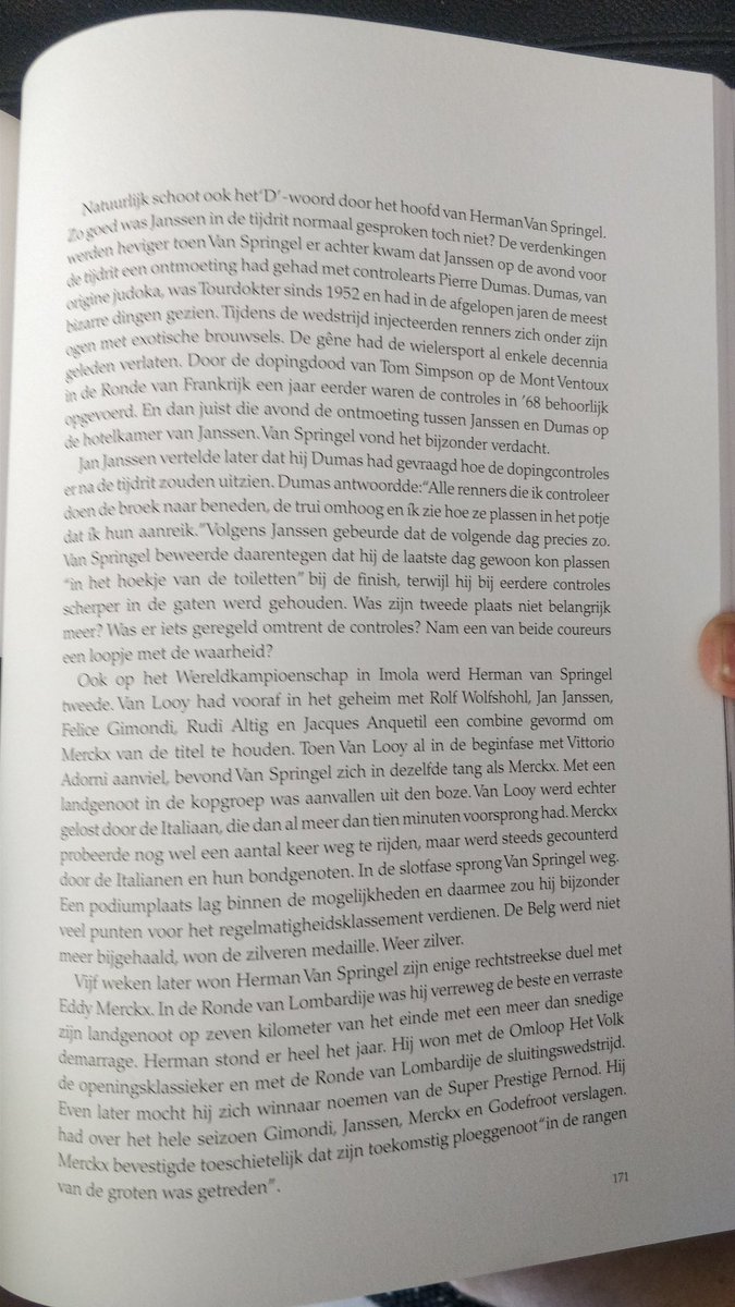 Markv_dLinden's tweet photo. Ik schreef een boekje over Belgische Wielerhelden en beleefde het meeste plezier aan het hoofdstuk over Herman Van Springel.
Een genot om naar hem te luisteren. Zelden was er een wielerkampioen met een innemender persoonlijkheid.
🇧🇪🚴🏻♂️♥️
#Belgie #VanSpringel #Wielrennen https://t.co/95ZkA8xAou
