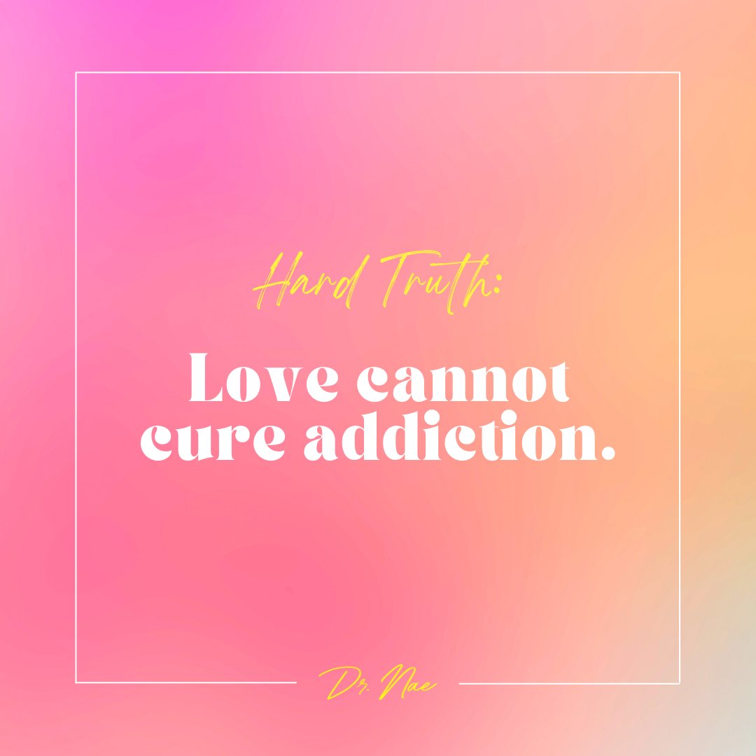 therealdrnadine's tweet photo. Loving an addict is excruciating. Knowing that there is absolutely nothing anyone can do to change them is excruciating. But it is a necessary truth to accept. 

Our love will not cure them, but it will certainly be there to support their recovery once THEY decide to do the work. https://t.co/S8FoE9txNa